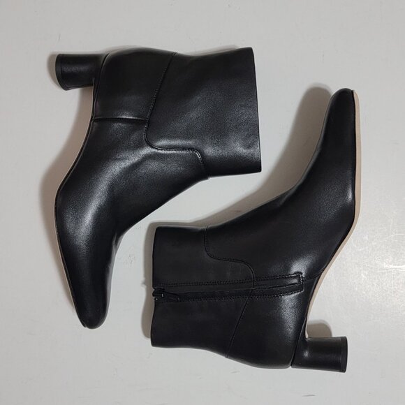 NEW Vince Hilda Ankle Boots Womens 7 Black Minimalist Chic Designer Simple - Picture 3 of 10
